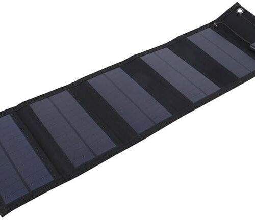 BuyWeek Składany panel słoneczny 20 W, ładowarka do przenośnego panelu słonecznego 5 V USB, ładowarka solarna do telefonu komórkowego, ładowarka solarna na kemping, do aktywności na świeżym powietrzu
