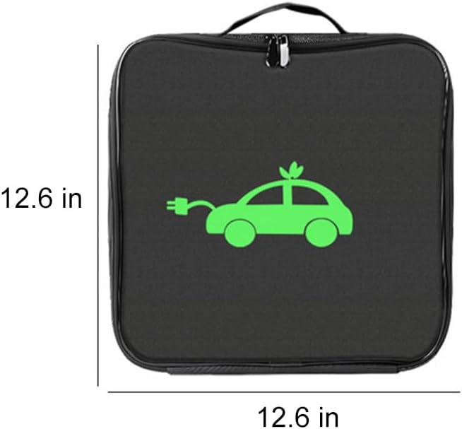 Torba Na Kable Ev,Organizowania Przewodów Samochodów Elektrycznych,Przenośny Kwadratowa Futerał, Wodoodporna Torba Na Kable,Kabel Do Ładowania Samochodu Elektrycznego,Czarna,Kiuiom - obrazek 3