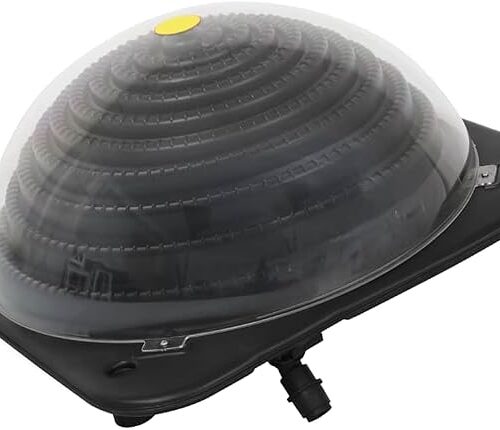 Solarne ogrzewanie basenowe HDPE z aluminiowymi nogami, 75 x 75 x 36 cm, kolektor solarny do podgrzewania wody z wężem i przyłączem do basenów z hydromasażem