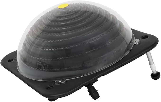 Solarne ogrzewanie basenowe HDPE z aluminiowymi nogami, 75 x 75 x 36 cm, kolektor solarny do podgrzewania wody z wężem i przyłączem do basenów z hydromasażem