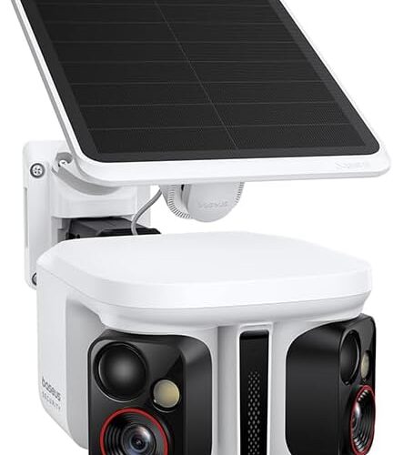 Baseus Security X1 Pro Kamera Zewnętrzna – kamera z podwójnym śledzeniem AI, monitoring 300°, nocne widzenie, solarna kamera bezprzewodowa na baterię, detekcja AI, automatyczny patrol, do 512 GB