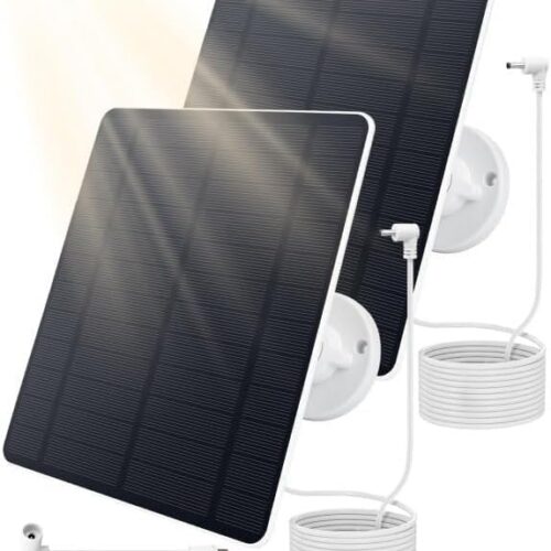 Panel słoneczny 5 W do kamery pierścieniowej – panel słoneczny do akumulatora Ring Stick Up Cam/Pro, akumulator Spotlight Cam/Pro/Plus, wysokowydajny moduł solarny z regulacją 360°, wodoszczelność