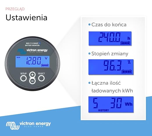 Victron Energy BMV-712 Smart Monitor Akumulatora (Szary) - obrazek 6