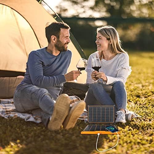 Ładowarka solarna 20 W, FlexSolar panel słoneczny, składany, 2 porty (USB-A, USB-C), przenośny, lekki panel awaryjny ETFE, wodoszczelność IP67, wędrówki, kemping, do telefonów komórkowych - obrazek 6