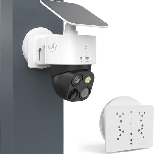 HOLACA Magnetyczny uchwyt kompatybilny z AOSU, ANSQUE, Cinnado, Eufy, SEHMUA, Tapo, uchwyt do kamery monitoringu na zewnątrz, solarny (kamera nie wchodzi w zakres dostawy), biały