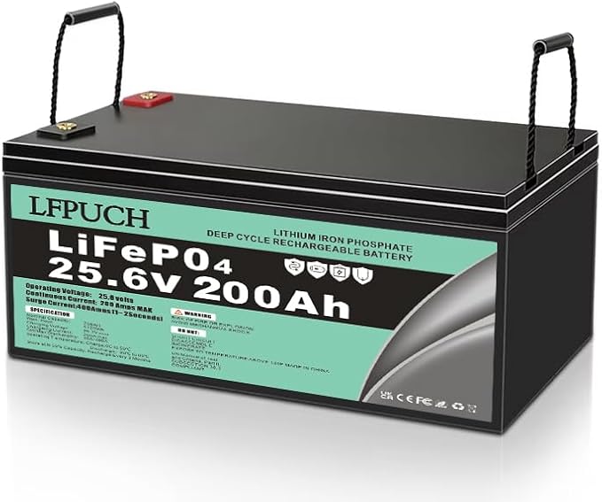Leisure bateria,Akumulator Leisure Lifepo4 24 V (25,6 V) 200 AH litowo-żelazowo-fosforanowy, 5000 cykli życia, wbudowany w BMS, nadaje się do systemów fotowoltaicznych, kempingów itp.