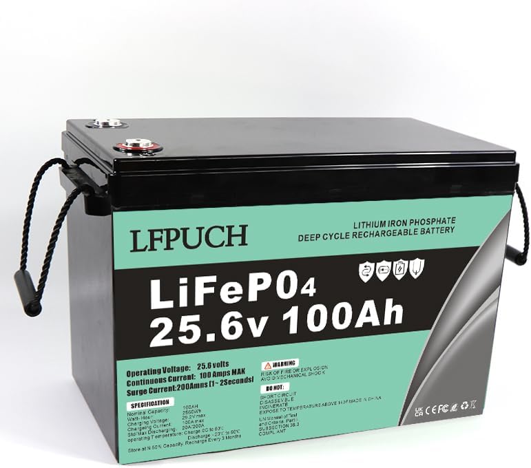 Leisure Bateria,Akumulator LiFePO4 24V 100Ah, litowo-żelazowo-fosforanowy Nadaje się do systemów fotowoltaicznych, kempingów itp. - obrazek 2