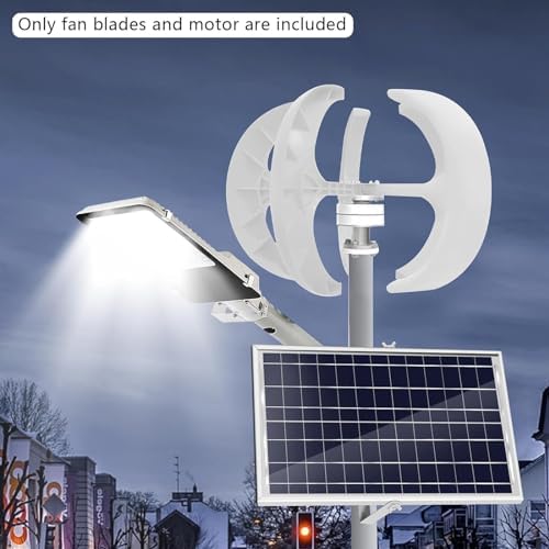 Pionowy zestaw turbiny wiatrowej 12 000 W do użytku domowego, 5-łopatowy generator magnesu stojącego trójfazowy z kontrolerem ładowania, zestaw generatora wiatru poziomego i pionowego z wyłączeniem R - obrazek 4