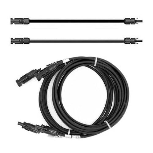 Przedłużacz 4 mm² kabel solarny czarny z wtyczką po obu stronach do modułów solarnych PV GAK Made in Germany (3 metry)