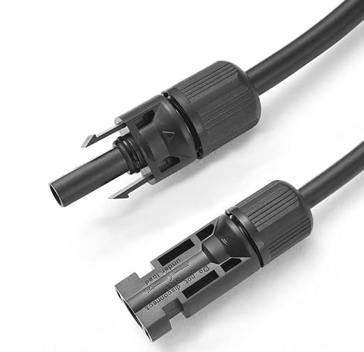 Przedłużacz 4 mm² kabel solarny czarny z wtyczką po obu stronach do modułów solarnych PV GAK Made in Germany (3 metry) - obrazek 4
