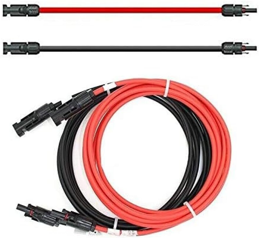 SOLARTRONICS Przedłużacz 4 mm² z wtyczką solarną 2 x 6 m - kabel PV H1Z2Z2-K obustronnie czerwony/czarny - kabel fotowoltaiczny z wtyczką - kabel solarny do instalacji solarnej PV - Made in Germany - obrazek 2