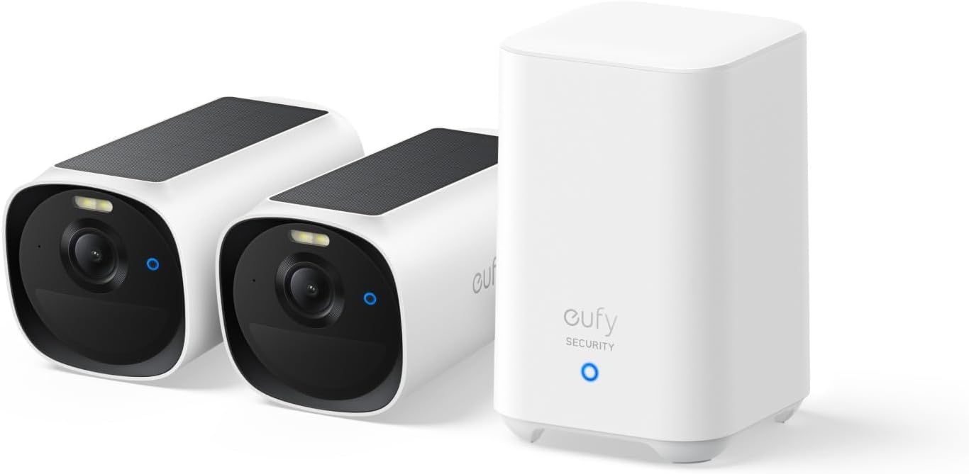 eufy Security eufyCam E40 Dodatkowa kamera Solar, na zewnątrz, bezprzewodowa, ciągłe zasilanie, rozdzielczość 2K, kamera bezpieczeństwa domowego (Dwie kamery) - obrazek 2