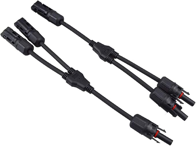 1 Paar Professionell Solarstecker, Solar Y Abzweigverbinder Y Branch Connector, Photovoltaik Steckverbinder Parallelverbinder für Solarpanel