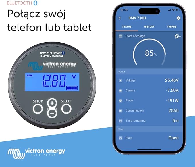 Victron Energy BMV-710H Smart Monitor Akumulatora (Szary) | Wyświetlacz i Bluetooth - szary - obrazek 4