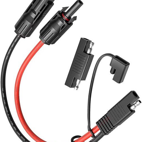 Przyłącze fotowoltaiczne do adaptera SAE, panel słoneczny, wtyczka do adaptera SAE, złącze kabla 10AWG, zestaw do ładowania baterii paneli słonecznych RV 35 cm