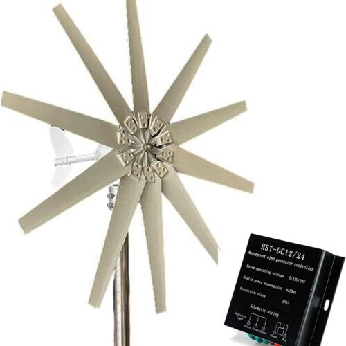 Zestaw generatora turbiny wiatrowej 4200 W 12 V/24 V, niski poziom hałasu, mały wiatrak do kamperów, przyczep kempingowych, samochodów kempingowych, vanów, łodzi, altan, w zestawie kontroler ładowania