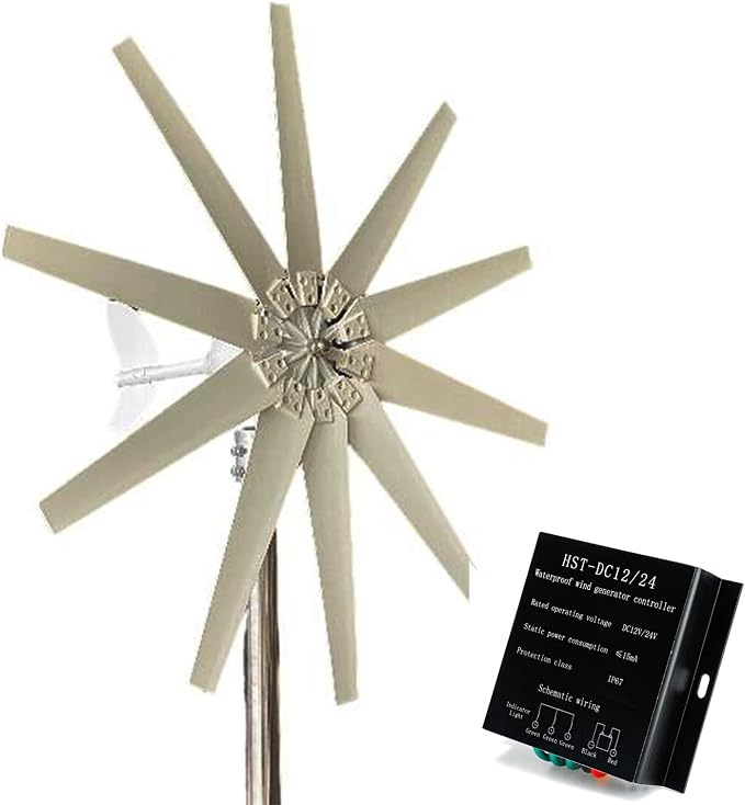 Zestaw generatora turbiny wiatrowej 4200 W 12 V/24 V, niski poziom hałasu, mały wiatrak do kamperów, przyczep kempingowych, samochodów kempingowych, vanów, łodzi, altan, w zestawie kontroler ładowania