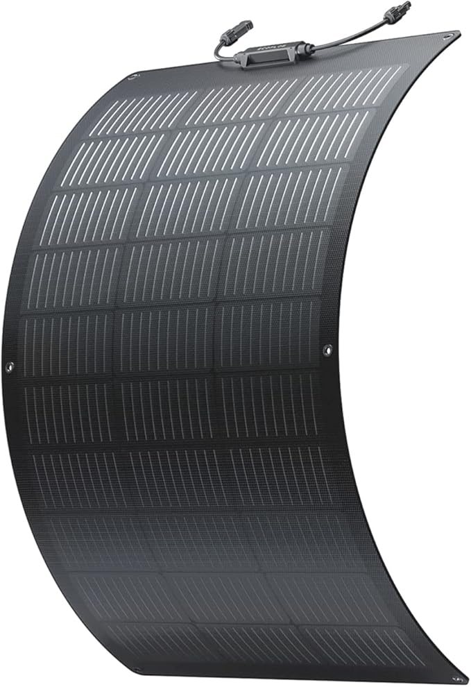 Ecoflow panel słoneczny 100 W, elastyczny, monokrystaliczny panel słoneczny, IP68, wysoce wydajny moduł solarny, ogniwo słoneczne, ogniwo fotowoltaiczne do samochodów kempingowych, dachów, łodzi, | Wodoszczelność IP68 i ogniwa słoneczne o wysokiej wydajności do dachów, kamperów i wielu innych