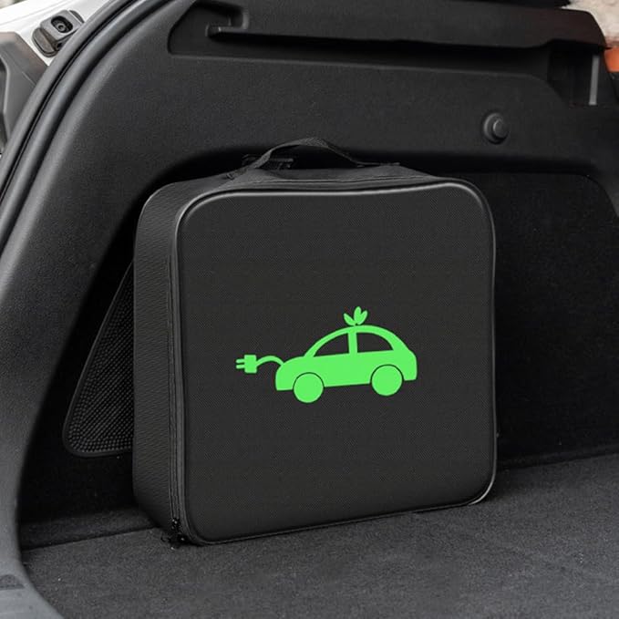Torba Na Kable Ev,Organizowania Przewodów Samochodów Elektrycznych,Przenośny Kwadratowa Futerał, Wodoodporna Torba Na Kable,Kabel Do Ładowania Samochodu Elektrycznego,Czarna,Kiuiom - obrazek 2