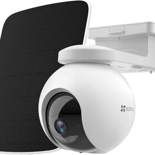 EZVIZ Kamera monitoringowa 4G LTE, 2K bezprzewodowa kamera PTZ, wychylna kamera z funkcją rozpoznawania osób, automatyczne śledzenie, aktywna obrona, zestaw EB8