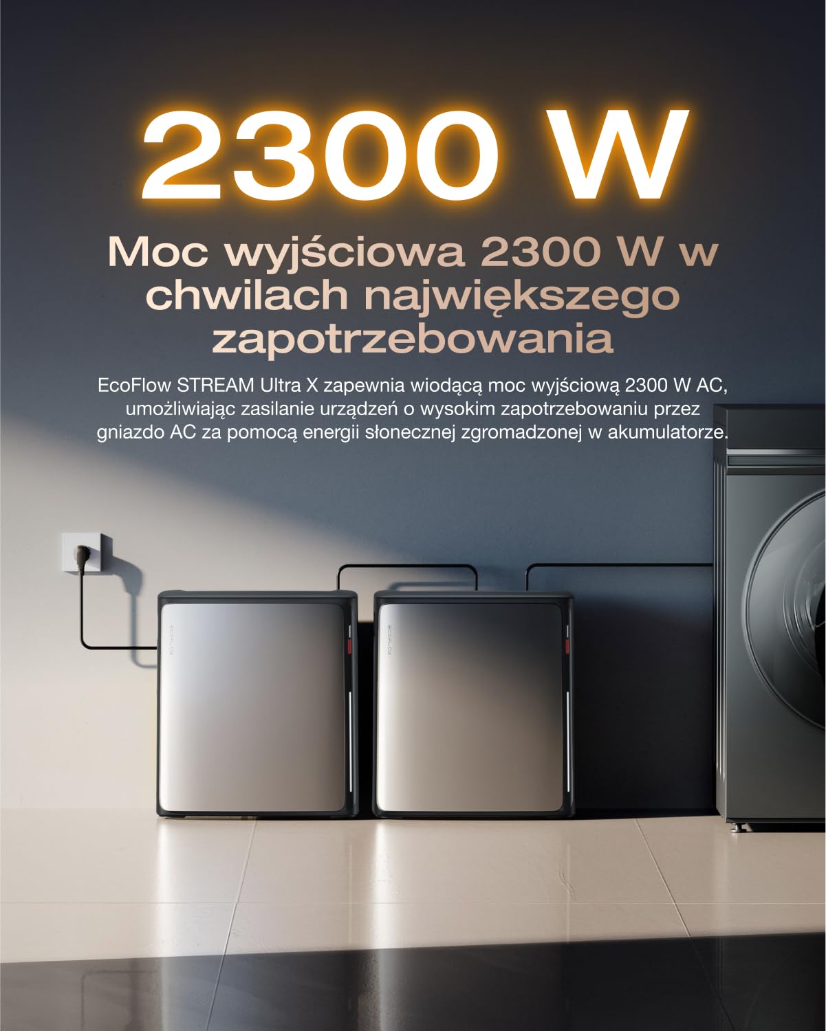 EF EcoFlow STREAM Ultra X 3,84 kWh akumulator solarny, wejście solarne, 2800 W (4 MPPT), podwójne porty AC 2300 W, mikroinwerter 800 W, akumulator LFP 6000 cykli, inteligentne sterowanie przez - obrazek 3