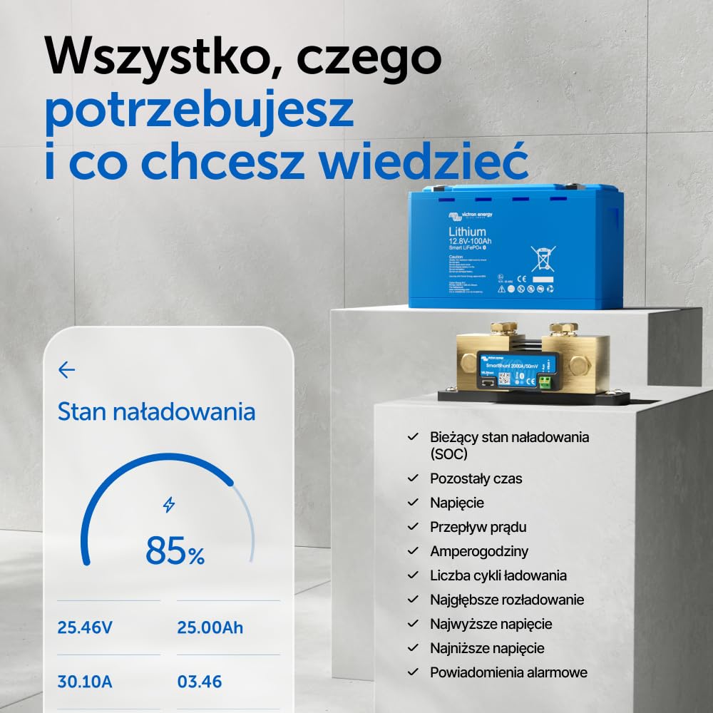 Victron Energy SmartShunt 2,000 amp Monitor Akumulatorów (Bluetooth) - obrazek 4