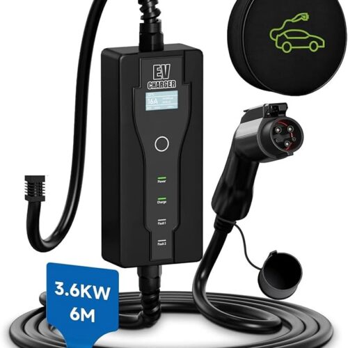 Kabel Do Ładowania EV 16A 3,6KW Typ 2 Typu 1 Męski Na Żeński J1772 Stacja Samochodu Elektrycznego 6 Metrów Plus Torba Przechowywania Bezpieczne łAdowanie(TYPE 1)