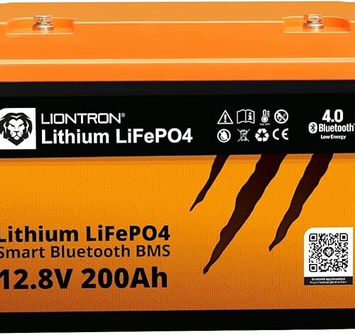 LiFePO4 akumulator 12,8 V 200 Ah (~2,56 kWh) LX Arctic nadaje się do stosowania do -30°C z monitorowaniem BMS i Bluetooth. Wymiary (dł. x szer. x wys.) 390 x 233 x 255 mm, LISMART12200LX-A