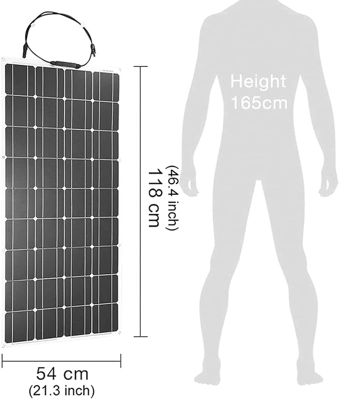 18V 2x300W 4x300W 6x300W Elastyczne panele słoneczne 600w Zestaw systemu solarnego Monokrystaliczny moduł ogniw słonecznych 12v 24v 40A do ładowarki akumulatorów poza siecią RV łódź przyczepa kempin - obrazek 3