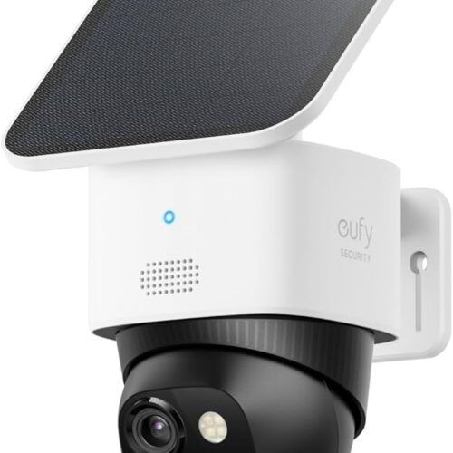 eufy Security SoloCam S340 Podwójne kamery Solarna kamera bezpieczeństwa Zewnętrzna bezprzewodowa, domowa kamera bezpieczeństwa 3K, nadzór 360°, Wi-Fi 2,4 GHz, brak opłaty miesięcznej