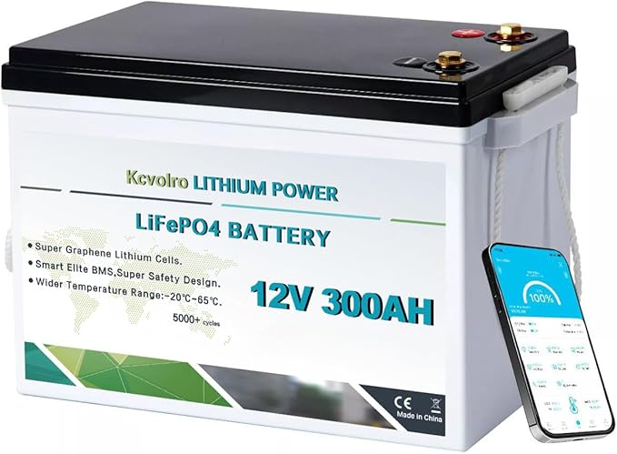 LiFePO4 akumulator litowy 300 Ah 12 V z ochroną BMS o niskiej temperaturze 200 A i do 15000 cykli, akumulator litowy 3840 W, idealny do samochodów kempingowych, do zastosowań solarnych i