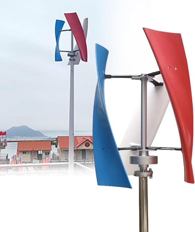 Pionowa turbina wiatrowa, 5000 W, 12 V/24 V, zestaw generatora domowego z kontrolerem, 3 ostrza ze stopu aluminium