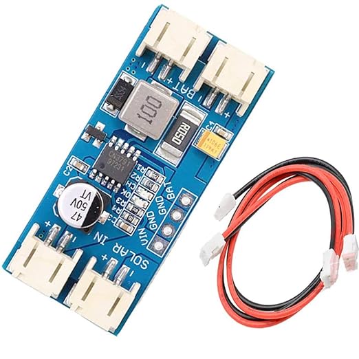 12 V panel sterownika ładowania słonecznego CN3791 sterownik ładowania słonecznego MPPT 1 LiPo moduł regulatora akumulatora JST PH2.0 automatyczne ładowanie baterii z kablami - obrazek 2
