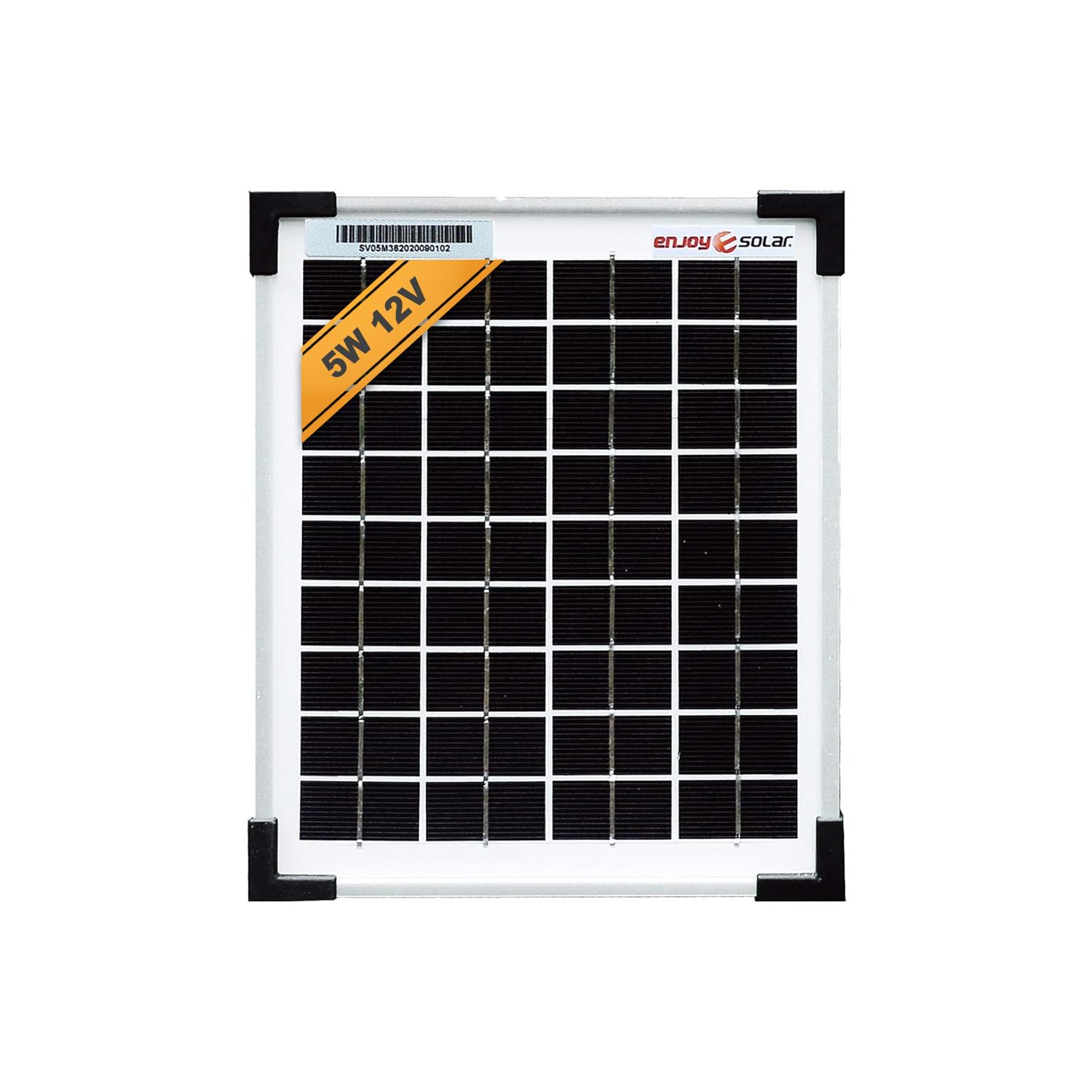 enjoy solar Mono 5 W 12 V monokrystaliczny panel słoneczny, moduł fotowoltaiczny, idealny do przyczep kempingowych, altan ogrodowych, łodzi - obrazek 2