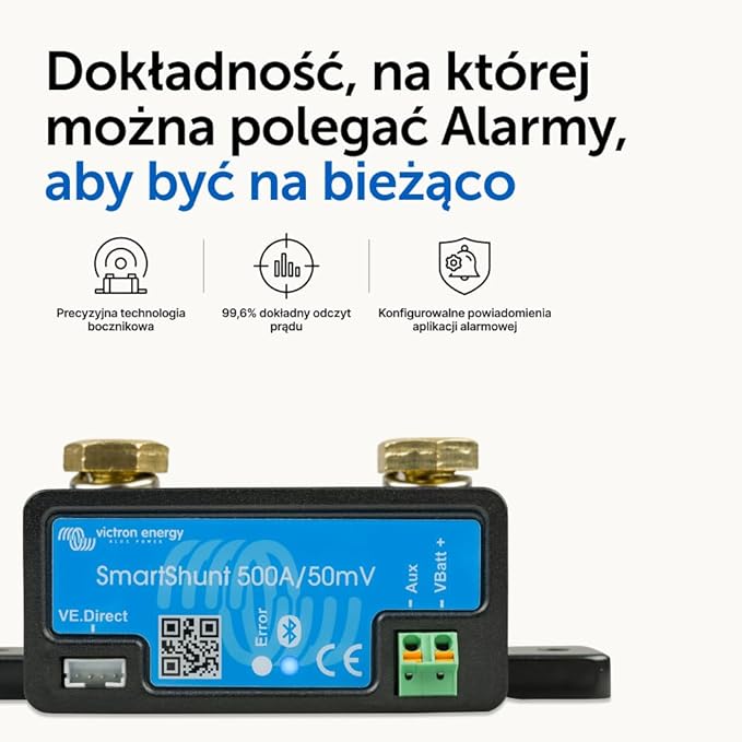 Victron Energy SmartShunt 500 amp Monitor Akumulatorów (Bluetooth) | Victron Smart Shunt z Bluetooth – szczegółowe informacje w aplikacji - obrazek 4
