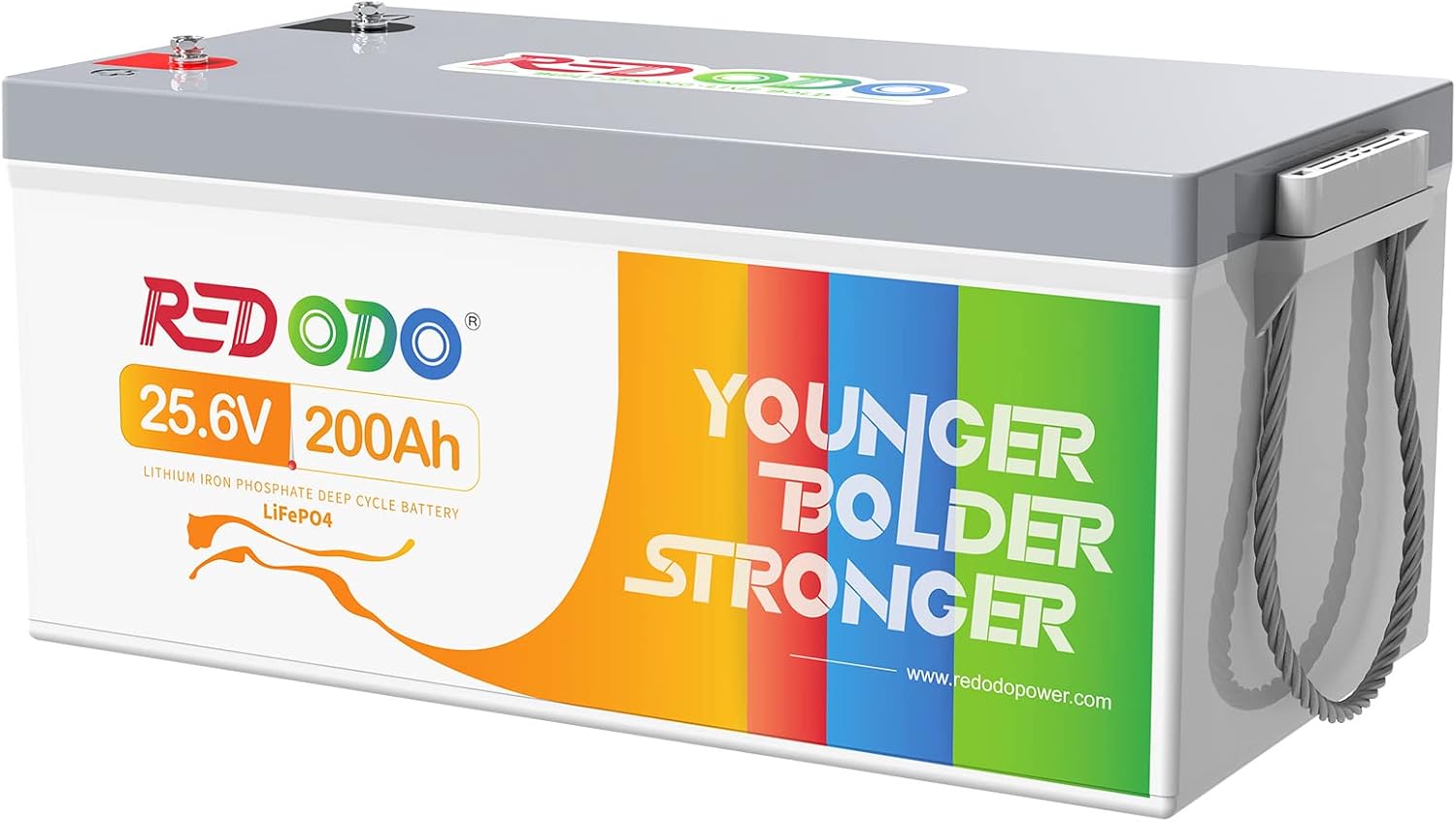 Redodo LiFePO4 akumulator 24V 200Ah z BMS 200A, akumulator litowy głębokiego cyklu z 5120Wh maks. energii i 5120W maks. mocy, magazyn energii idealny do instalacji wyspowych, zasilania awaryjnego - obrazek 2