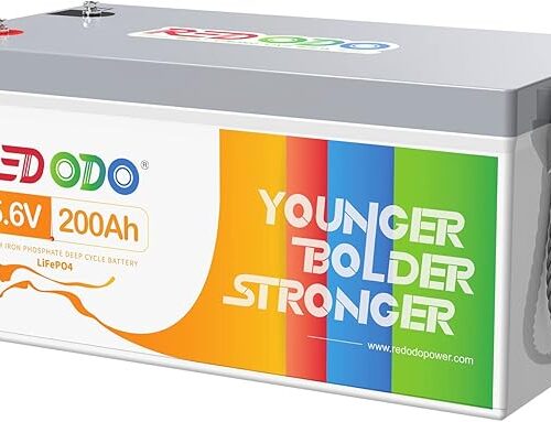 Redodo LiFePO4 akumulator 24V 200Ah z BMS 200A, akumulator litowy głębokiego cyklu z 5120Wh maks. energii i 5120W maks. mocy, magazyn energii idealny do instalacji wyspowych, zasilania awaryjnego