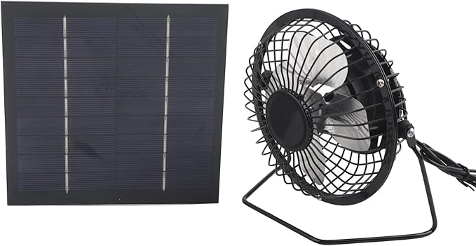 Fyearfly solarny wentylator 5 W z panelami słonecznymi do kampera, przyczepy kempingowej, domu, szklarni, na zewnątrz