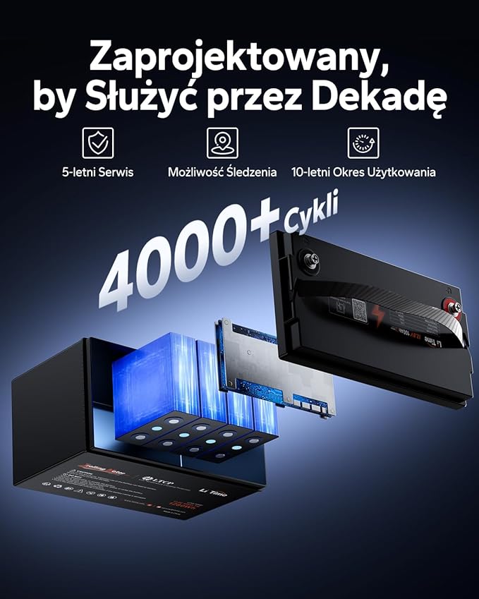Litime 12V 100Ah Akumulator LiFePO4 – Głębokiego Cyklu, BMS 100A, Ochrona przed Niską Temperaturą, 4000–15000 Cykli, Idealny do Silników Trollingowych, Łodzi, Kamperów - obrazek 5