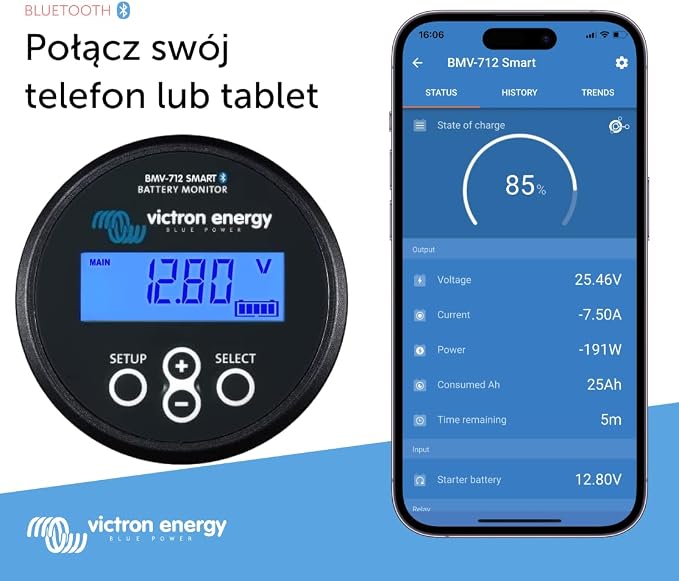 Victron Energy BMV-712 Smart Monitor Akumulatora (Czarny) - obrazek 4