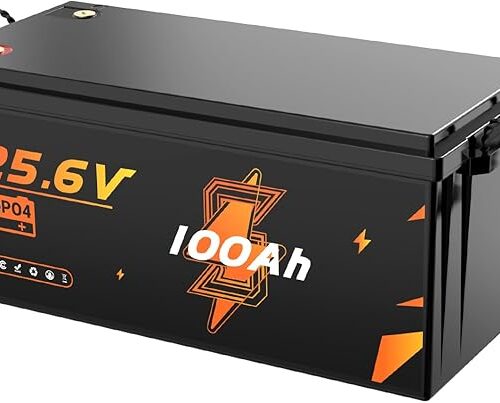 LiFePO4 akumulator litowy 24 V, 100 Ah, 2560 Wh, do 15000 cykli Deep Cycle, akumulator litowy 100 A BMS, klasa A LiFePO4 ogniwa do kamperów, przyczep kempingowych, magazynowania energii, Van, Off-Grid