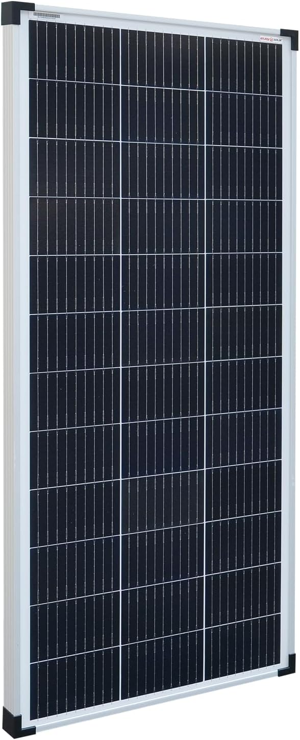 enjoy solar® Monokrystaliczny Panel słoneczny 100W 12V, PERC 9BB – idealny do kampera, instalacji balkonowej, altanki, łodzi - obrazek 4