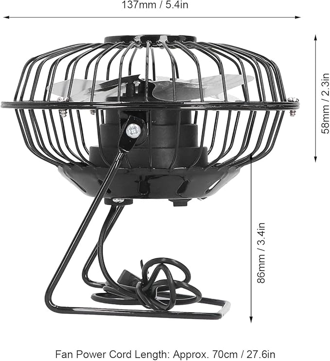 Wentylator Zasilany Panelem Słonecznym, Mini Przenośny Wentylator Solarny 6V 2W, Solarny Wentylator Wyciągowy USB, Outdoor Camping Caravan Yacht Greenhouse Dog House Chicken Coop Ventilator - obrazek 2
