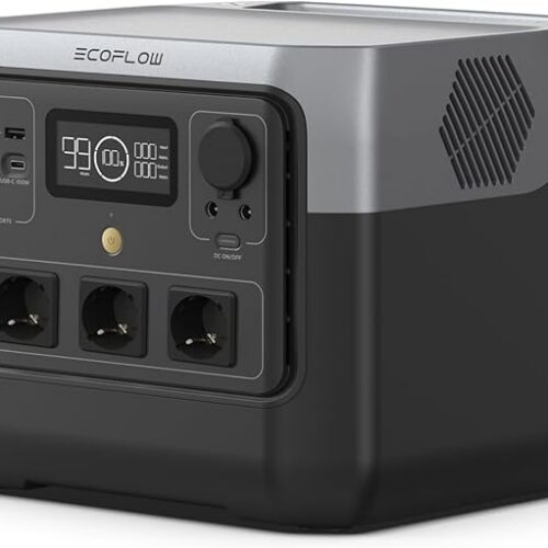 Przenośna elektrownia EF ECOFLOW RIVER 2 Pro, generator słoneczny 768 Wh z LiFeP04, szybkie ładowanie w 70 minut, 3x gniazda AC 800 W, zasilanie balkonu do zasilania awaryjnego/kempingu