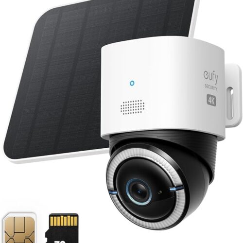 eufy bezprzewodowa kamera do monitoringu zewnętrzna LTE 4G, 4K, solarna, AI | eufy 4G LTE, Wi-Fi, 4K UHD, bezprzewodowa, solarna, AI, śledzenie osób i pojazdów, bez opłat miesięcznych