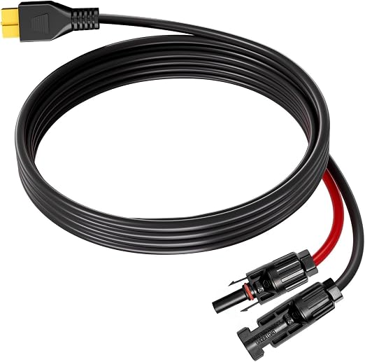 FOSSiBOT Kabel słoneczny z złączem XT60, przedłużacz XT60 5m, kabel ładujący słoneczny F1200 do przenośnych stacji energetycznych, generatorów słonecznych, 14 AWG