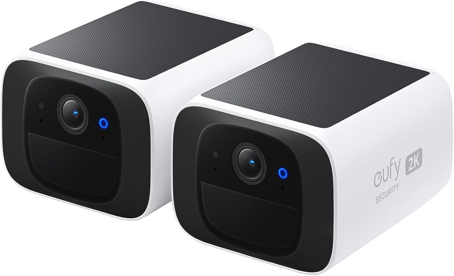 SoloCam S220 eufy Security kamera zewnętrzna bezprzewodowa zasilana energią słoneczną, kamera do ochrony domu o rozdzielczości 2K, Wi-Fi 2,4 GHz, kompatybilna z HomeBase S380 (2 szt.) - obrazek 2