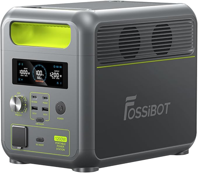 FOSSiBOT-Polska 1024Wh 1200W F1200 przenośna stacja zasilania 5-letnia gwarancja (Зарядна станція, 1024 Вт*год, 1200 Вт)