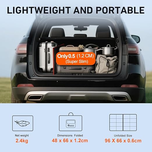 DOKIO 110W Składane Moduły Solarne z Regulatorem Solarnym - obrazek 5