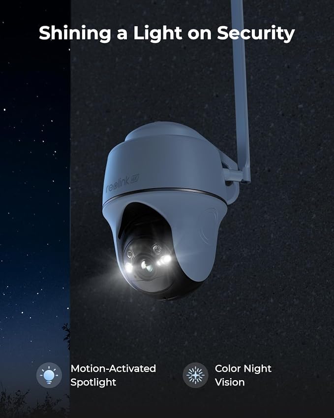 Reolink 3G/4G LTE Security Camera Outdoor Wireless, 4K/8MP Camera Wireless with Solar, Person/Vehicle Detection, Go PT Ultra + Solar Panel - obrazek 5